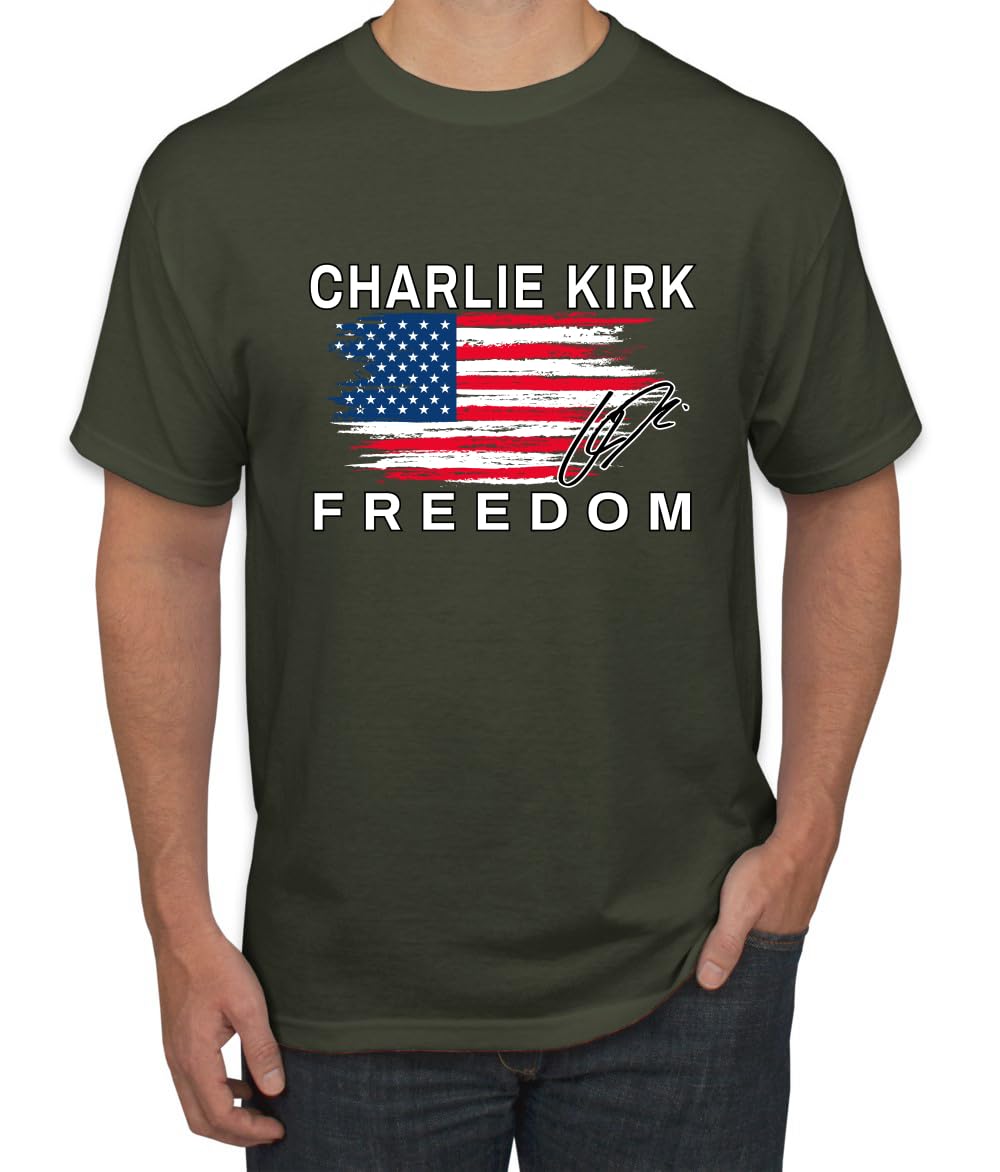 Freedom Shirt Red White and Blue USA Flag Tee, Patriotism American Pride Men's T-Shirt