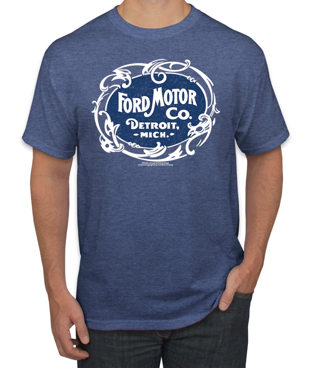 Ford Motor Co Detroit Michigan Classic Vintage Car Company Logo Cars and Trucks Men's T-Shirt