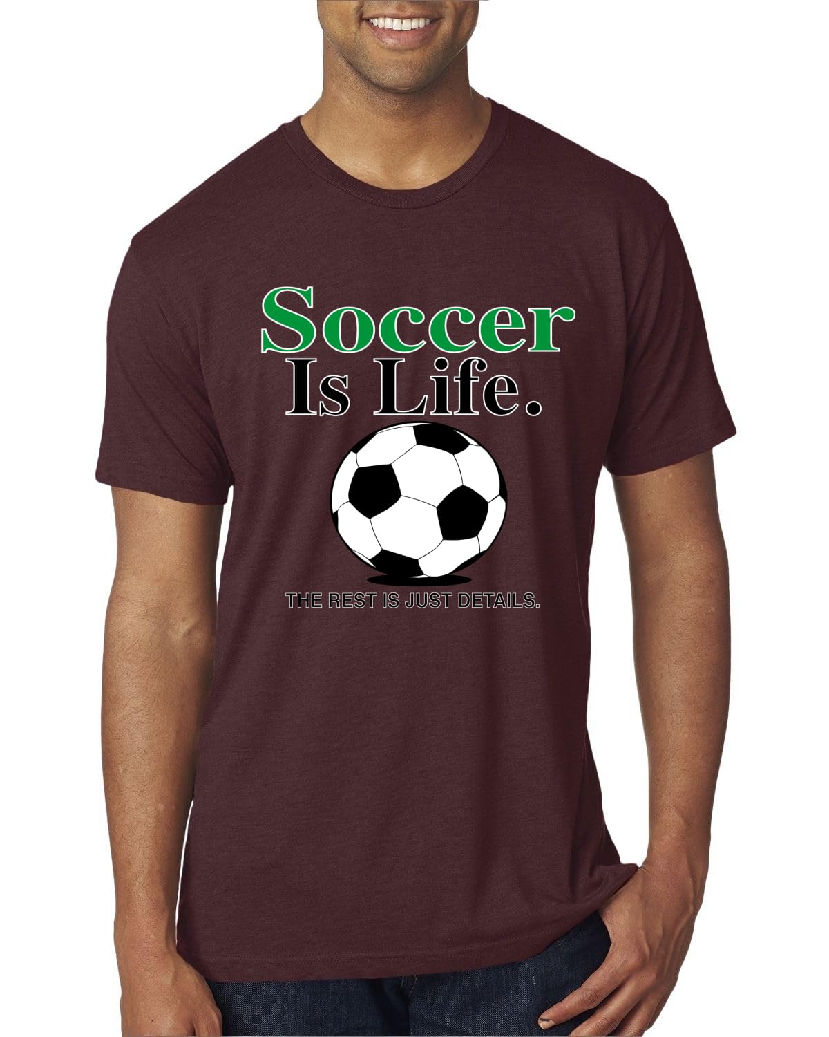 Soccer is Life, the Rest is Just Details Retro 90s Sports Mens Premium Tri Blend T-Shirt