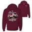 US Flag Ford Bronco Cars and Trucks Front and Back Graphic Zip Up Hoodie Sweatshirt