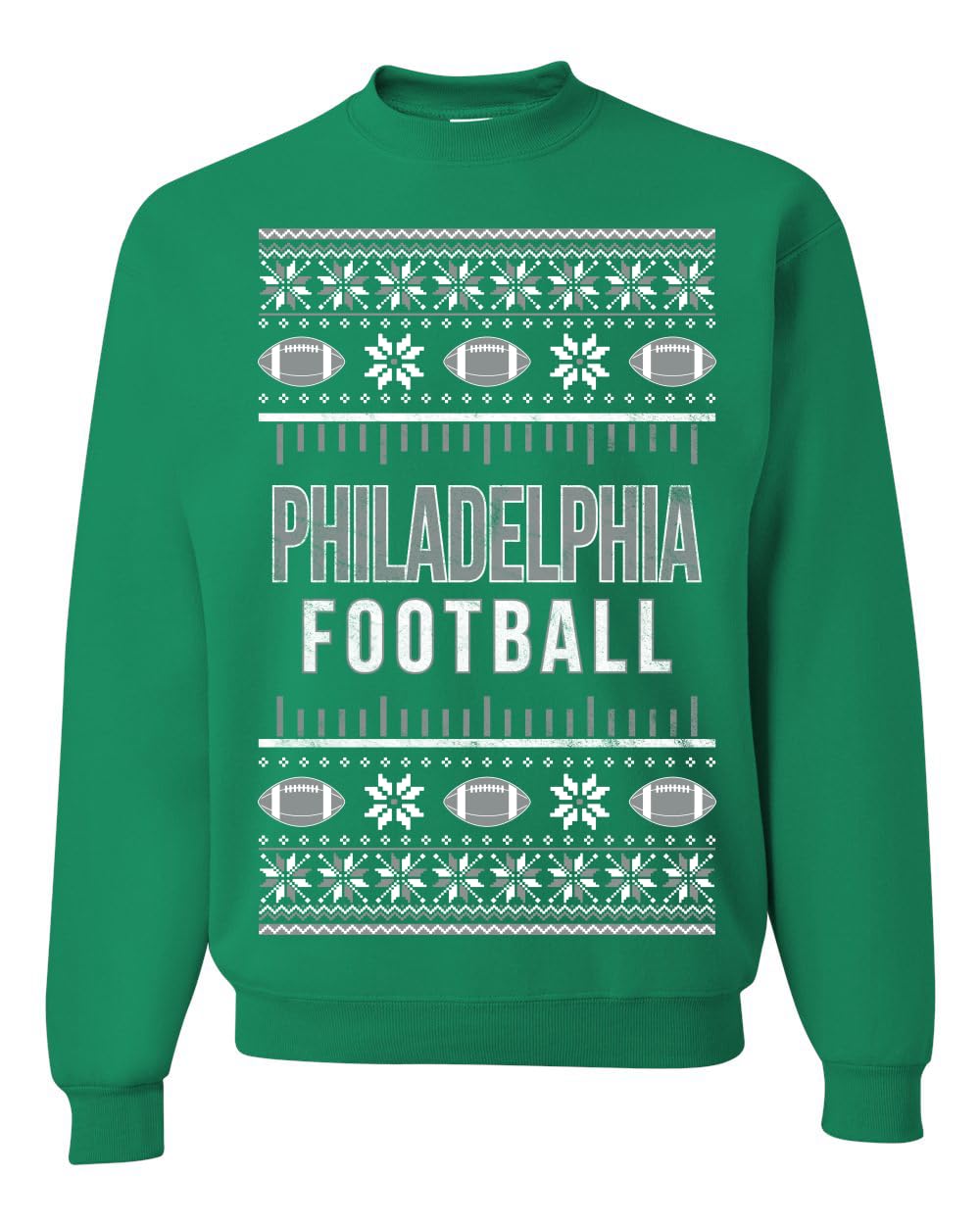 PHI Fantasy Football Sports Fan Pullover Soft Cotton Blend Graphic Unisex Crewneck Sweatshirt