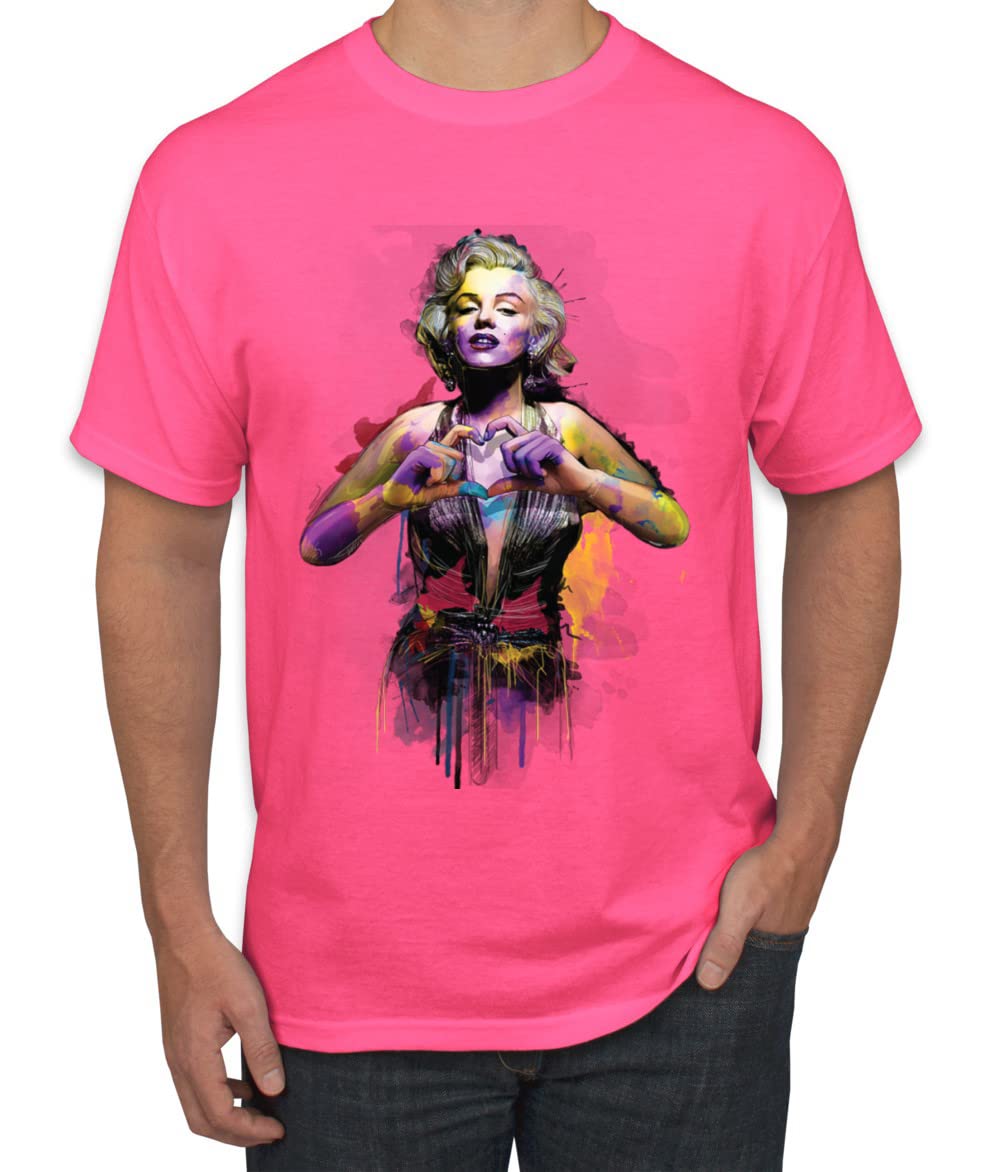 Marilyn Watercolor Love Pop Culture Men's Graphic T-Shirt