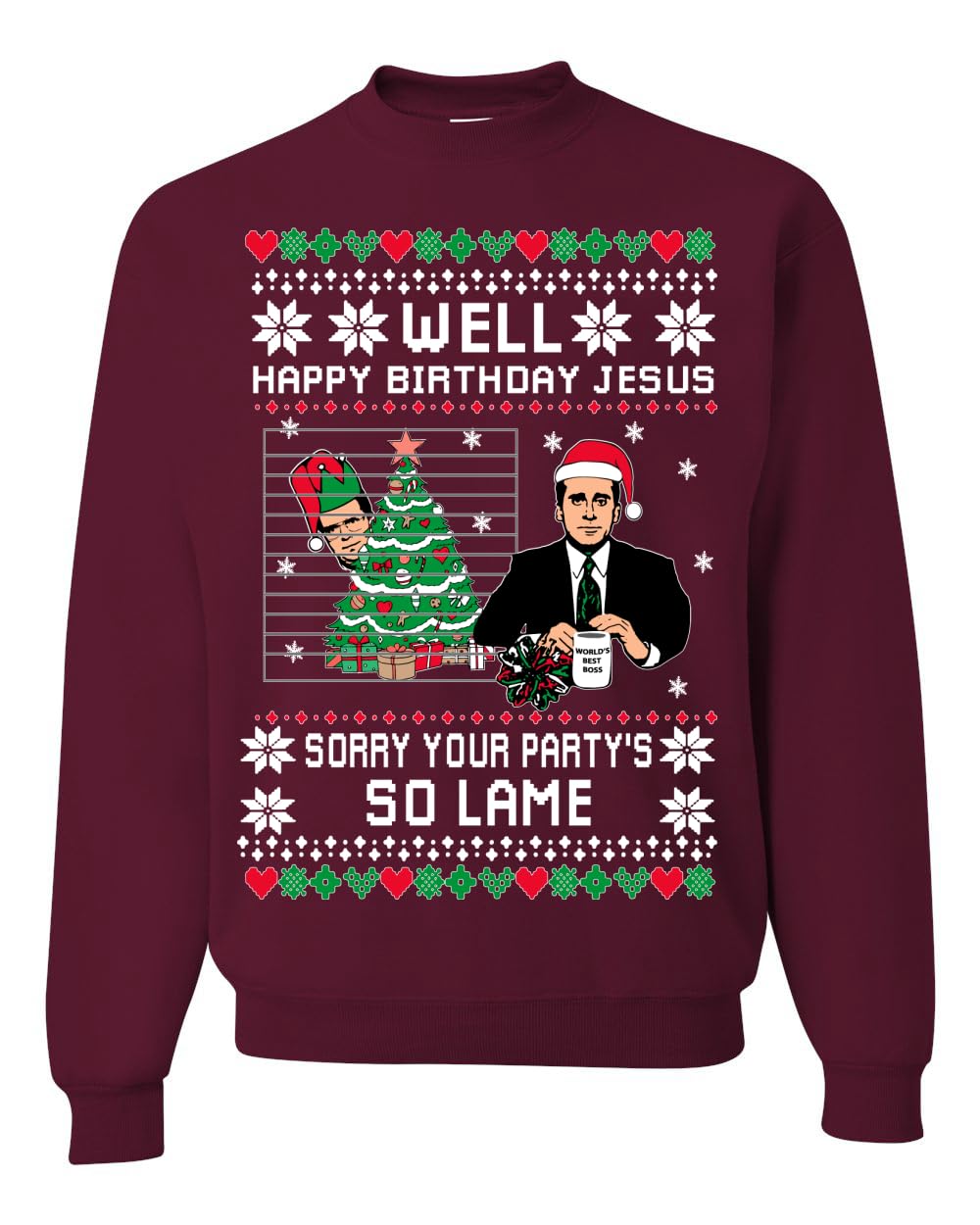 Well Happy Birthday Jesus Ugly Christmas Sweater Mens Womens Sweatshirt