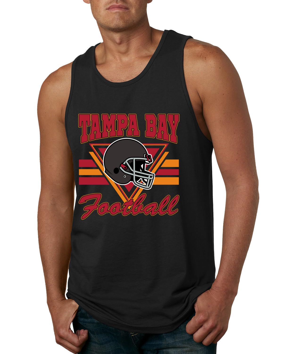 Vintage American Footbal Team Fan Helmets Sports Mens Tank Top