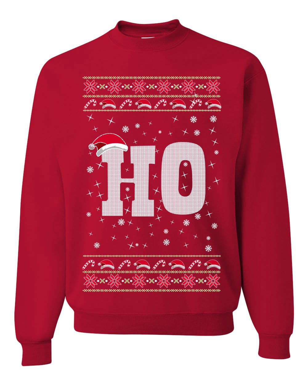 Where my Hos At Santa Ugly Christmas Sweater Unisex Crewneck Sweatshirt