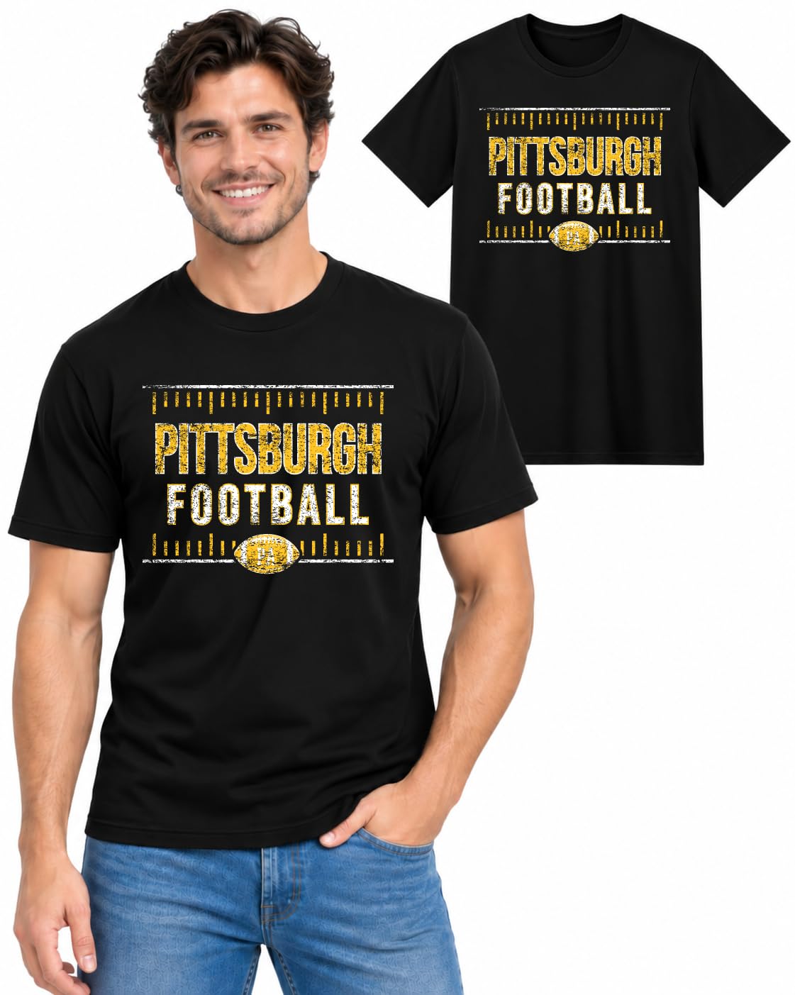 Football Fan City Tee Graphic TShirt for Men and Women Cotton Unisex Tee