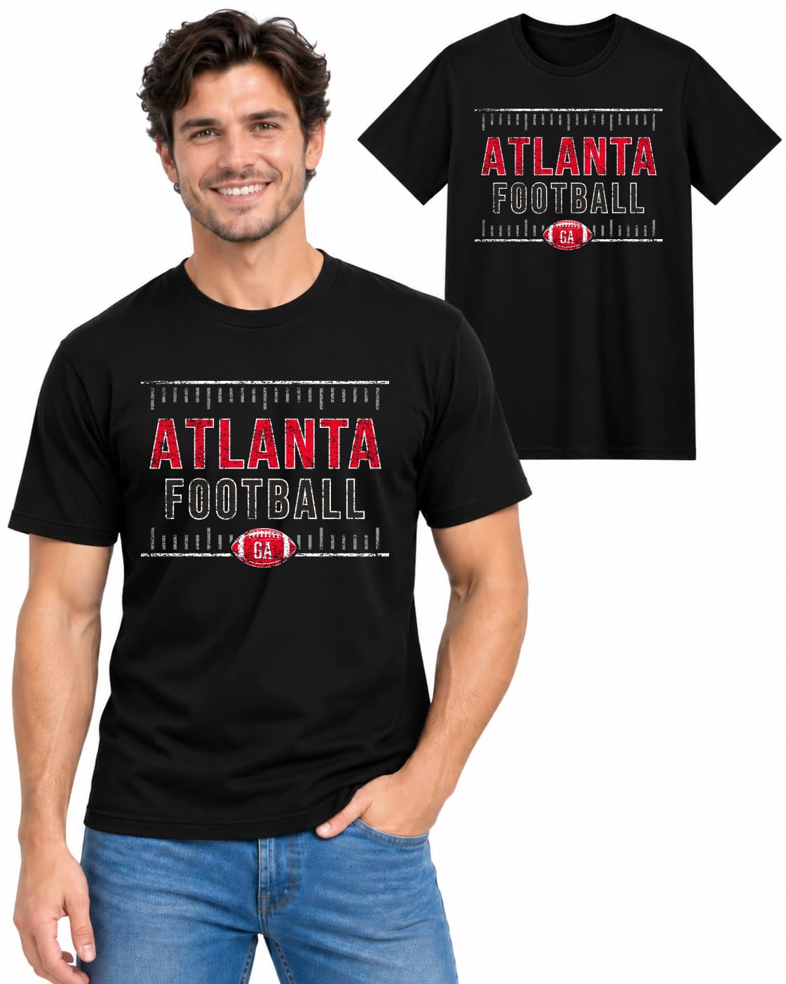 Football Fan City Tee Graphic TShirt for Men and Women Cotton Unisex Tee
