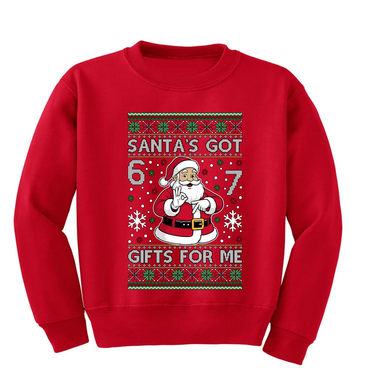 6 7 Numbers Six Seven Unisex Boys Girls Crewneck Sweatshirt