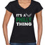 Grease The Poles Broad Street Phil Football Sports Womens Standard V-Neck Tee