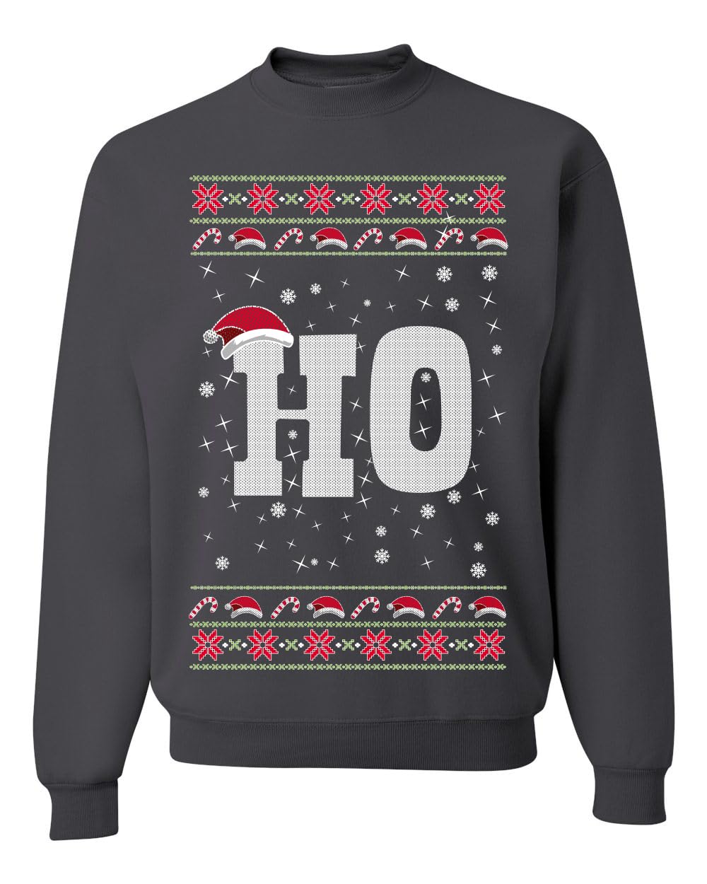 Where my Hos At Santa Ugly Christmas Sweater Unisex Crewneck Sweatshirt