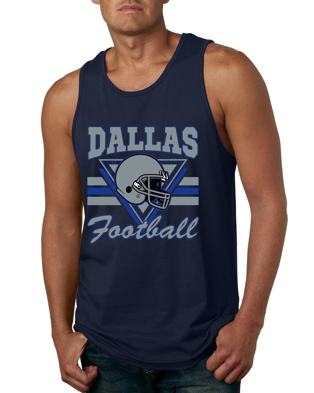 Vintage American Footbal Team Fan Helmets Sports Mens Tank Top