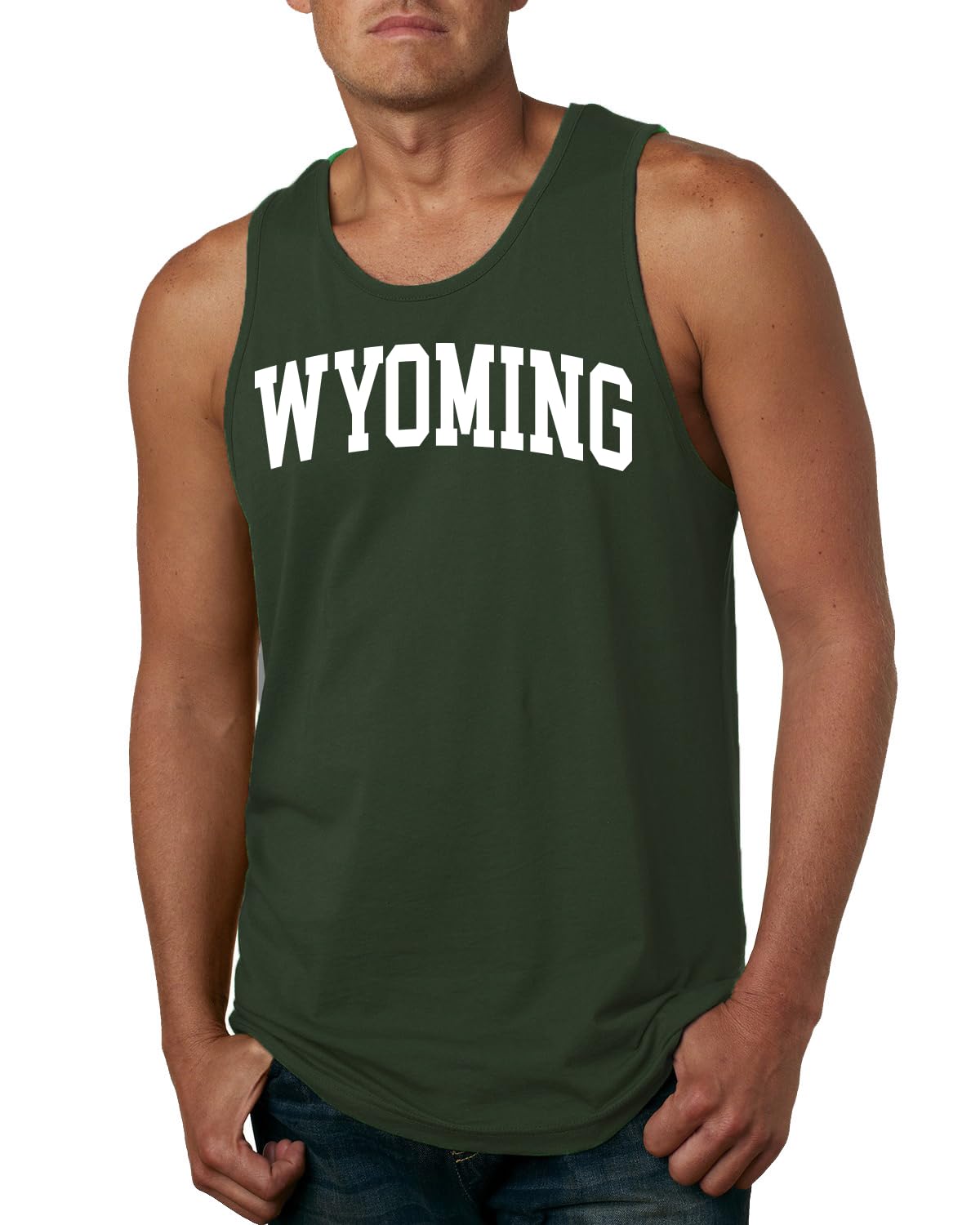 State of Wyoming College Style Fashion Mens Tank Top