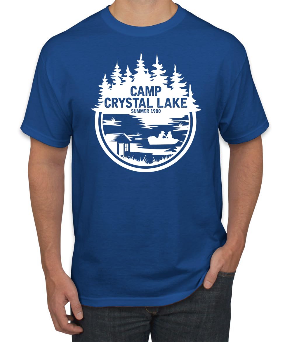 Camp Crystal Lake Retro NJ 80s White Horror Movie Jason Pop Culture Men's T-Shirt