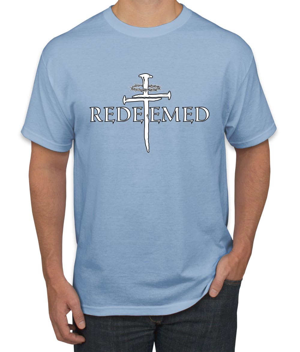 Redeemed Cross Jesus Christ Nails Inspirational/Christian Men's T-Shirt