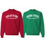 White Text Bend Over Sweatshirt Ugly Christmas Matching Couples Unisex Crewneck Sweatshirt