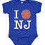 I Heart NJ Funny Love New Jersey Pork Roll Shape Breakfast Meme Fashion Baby Creeper Boys Girls Infant Bod