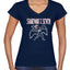 New England Fans NE Fantasy Football Sports Womens V-Neck Tee