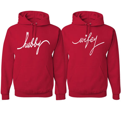 Wifey Hubby Matching Couples Sweater Set His Hers BFF Couples Hoodie Sweatshirt