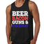 Beer Bacon Guns Freedom Funny America USA Drinking Independence Day Mens Graphic Tank Top