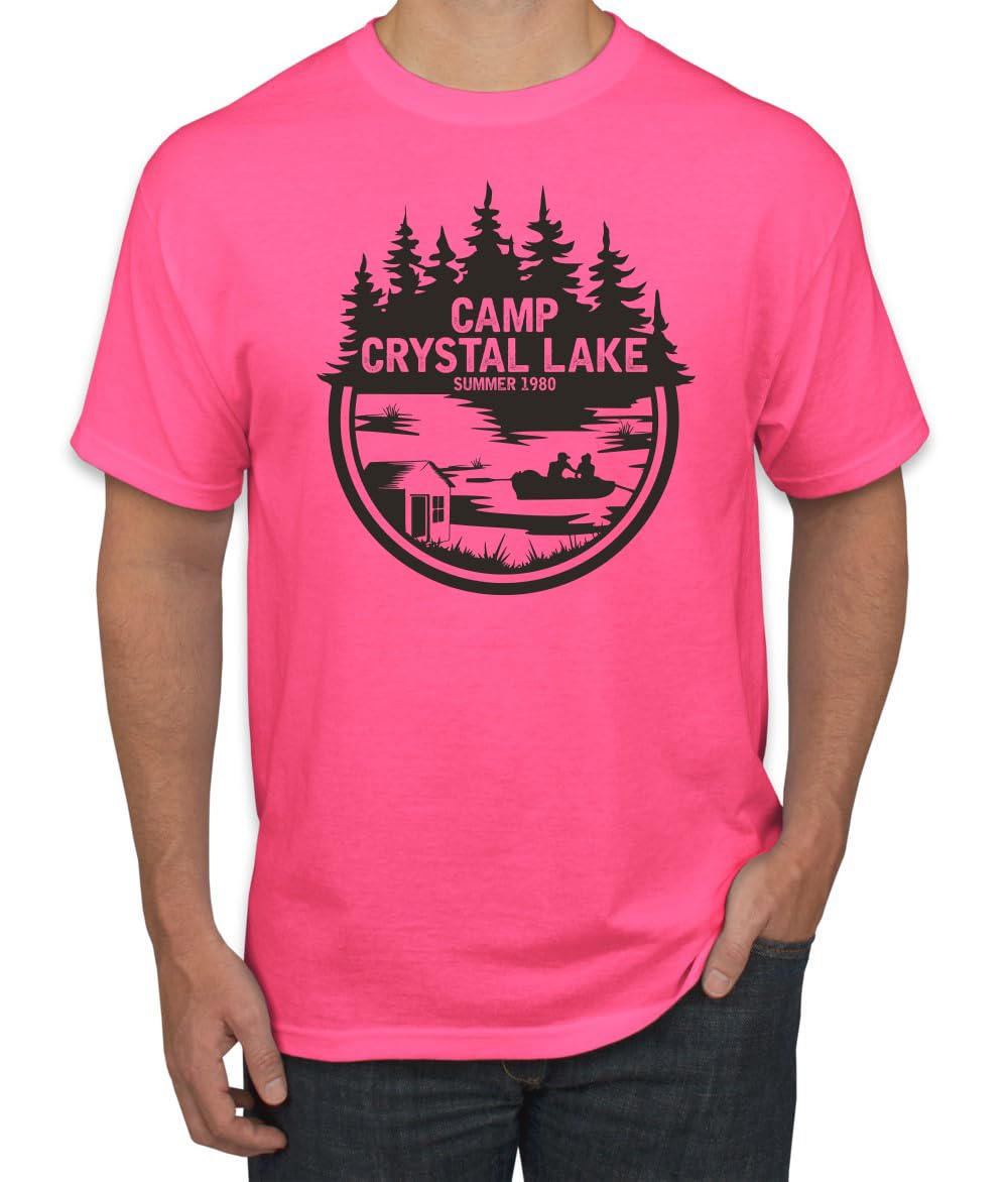 Camp Crystal Lake Retro NJ 80s Horror Movie Jason Pop Culture Men's T-Shirt