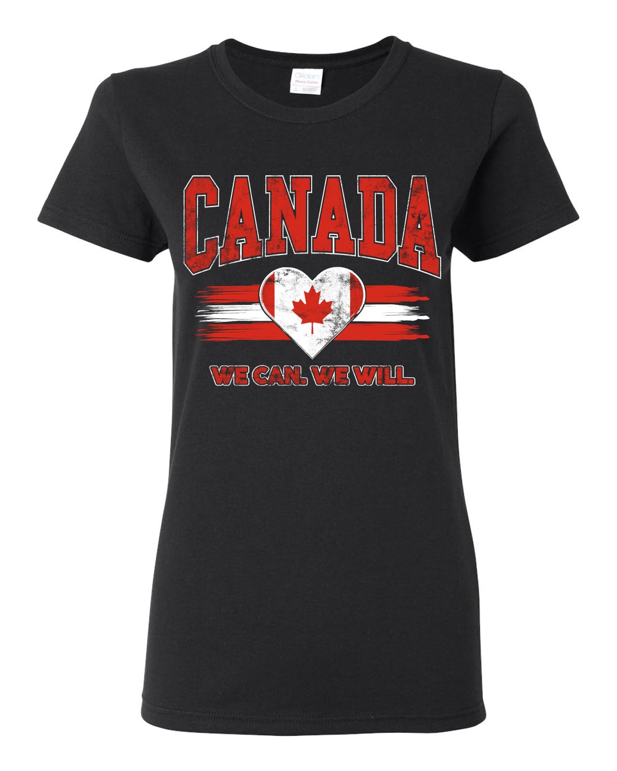Flag Heart Soccer Fan | Women's Novelty Shirt | Game Day Gift for Her T-Shirt