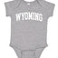 State of Wyoming College Style Fashion Baby Creeper Boys Girls Infant Bodysuit