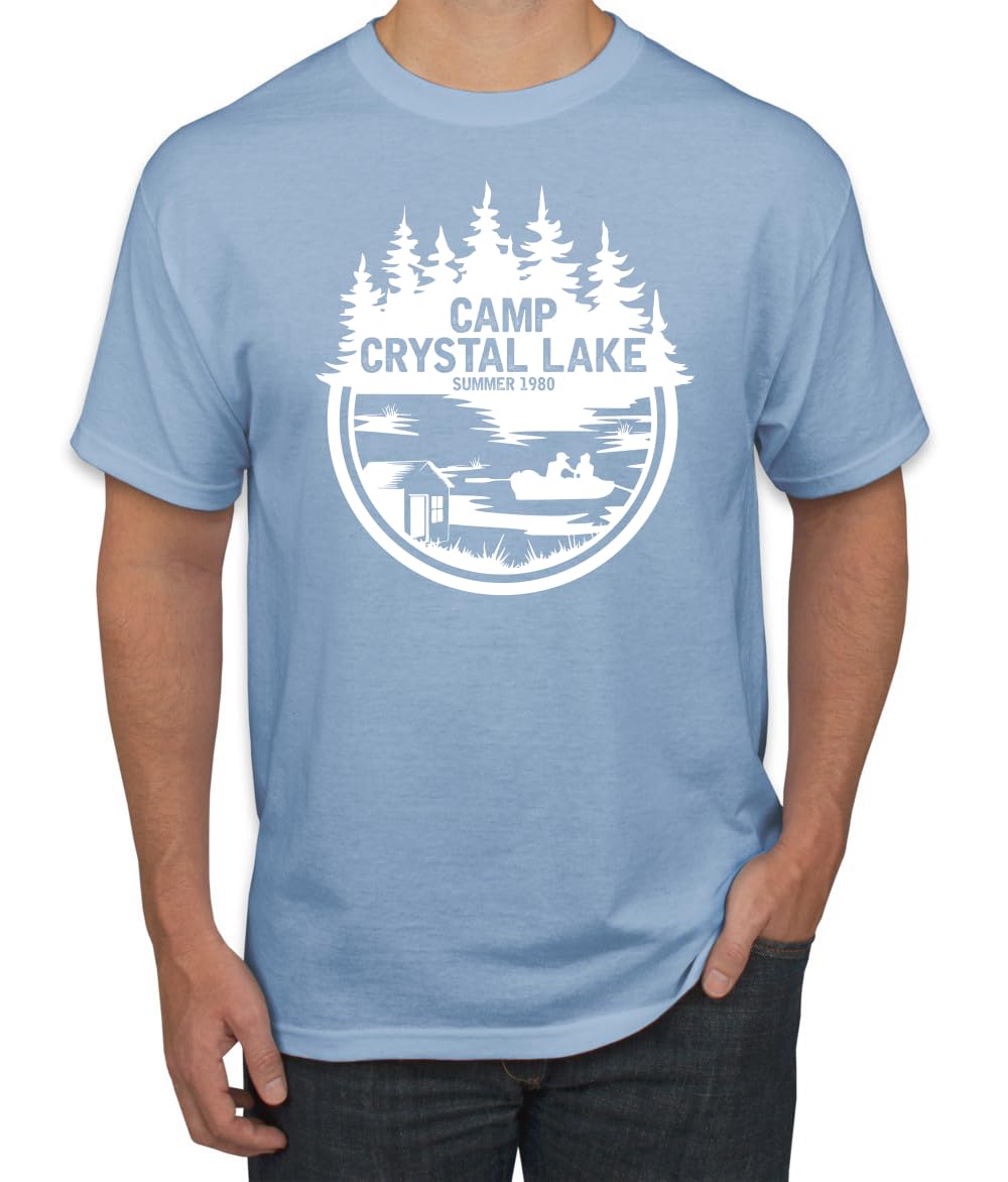 Camp Crystal Lake Retro NJ 80s White Horror Movie Jason Pop Culture Men's T-Shirt
