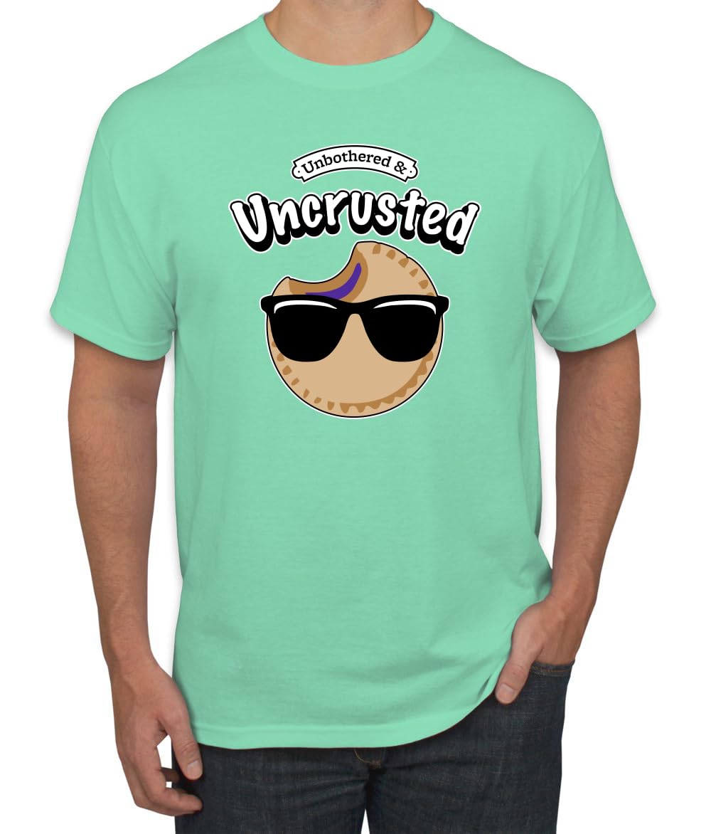 Unbothered and Uncrusted Funny PB&J Sandwich Sunglasses Humor Men's T-Shirt