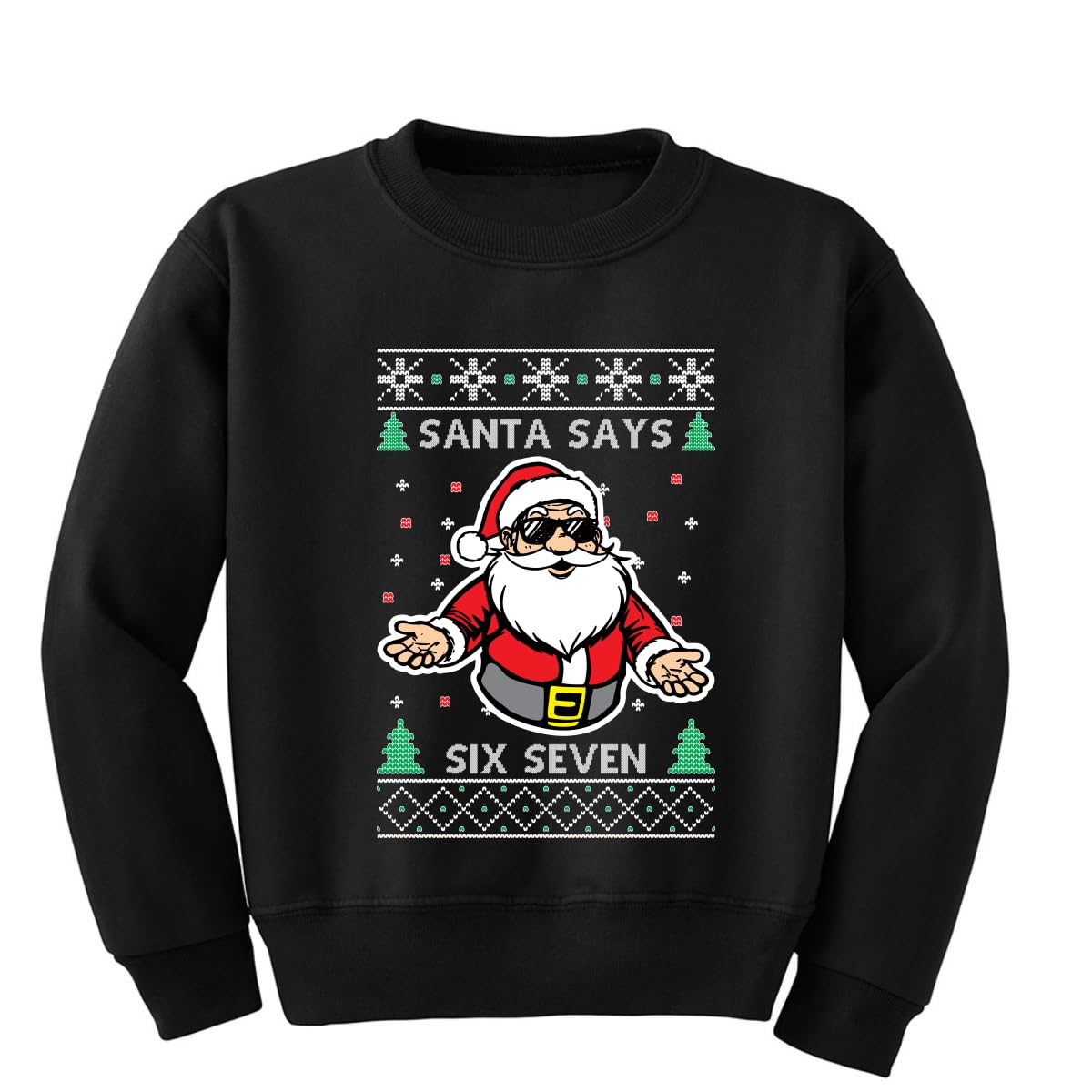 6 7 Numbers Six Seven Unisex Boys Girls Crewneck Sweatshirt