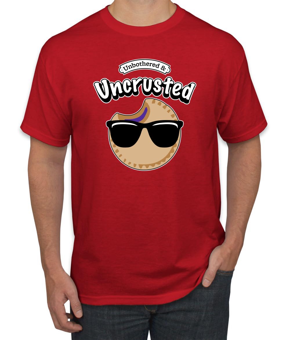 Unbothered and Uncrusted Funny PB&J Sandwich Sunglasses Humor Men's T-Shirt