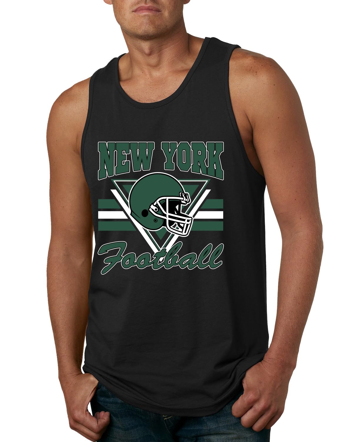 Vintage American Footbal Team Fan Helmets Sports Mens Tank Top