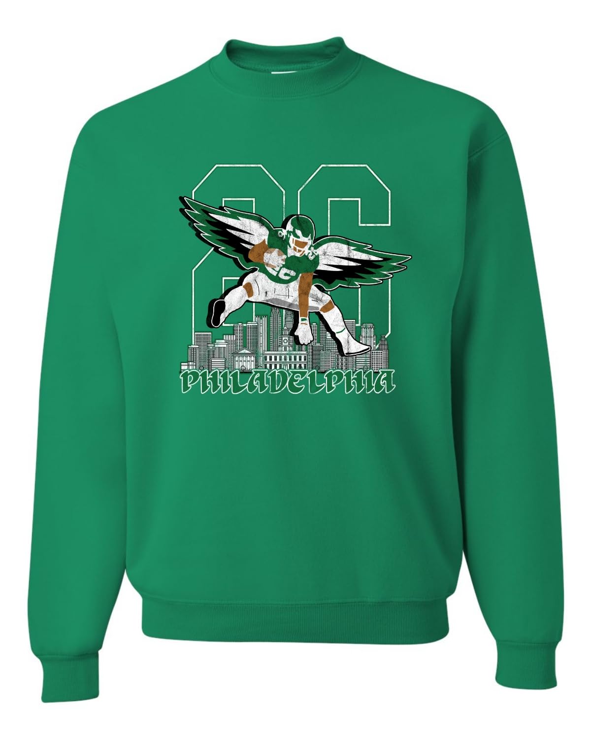 PHI Fantasy Football Sports Fan Pullover Soft Cotton Blend Graphic Unisex Crewneck Sweatshirt
