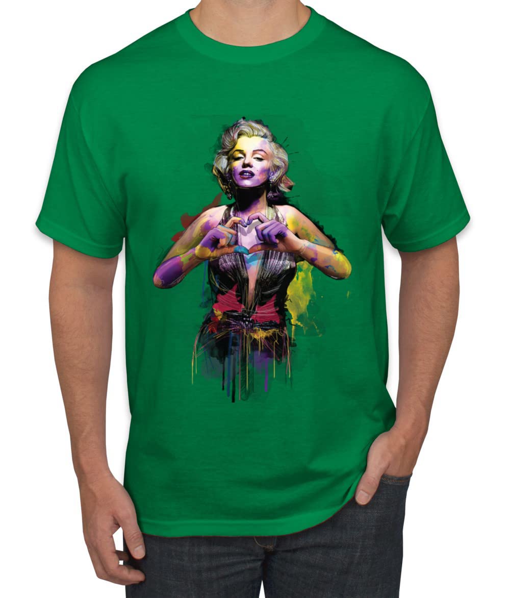 Marilyn Watercolor Love Pop Culture Men's Graphic T-Shirt