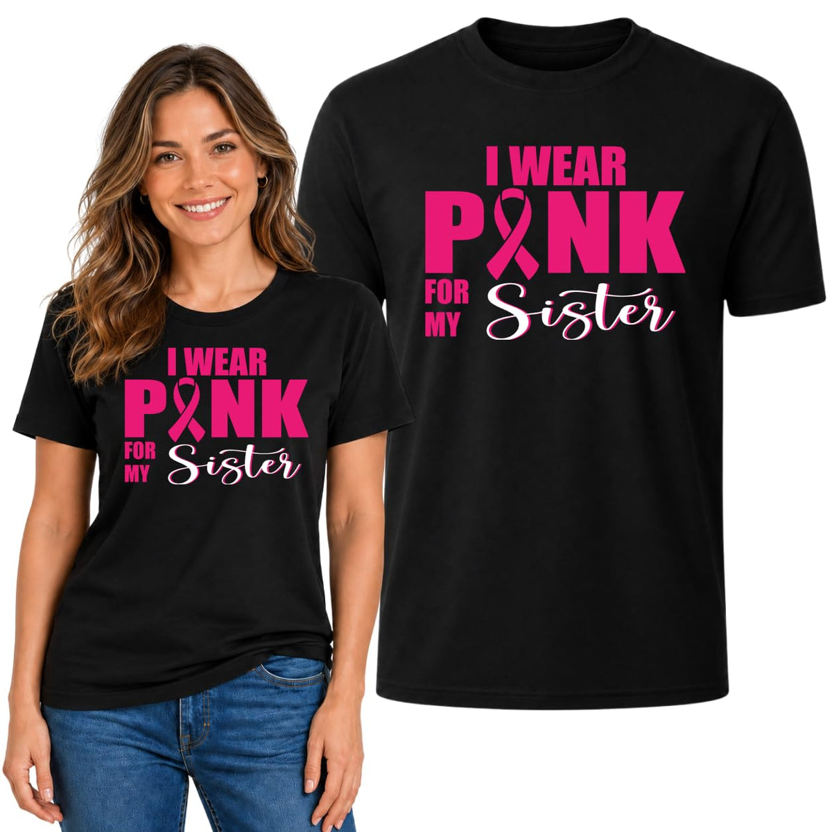 Breast Cancer Awareness Fight Cancer Tee Cancer Survivor Gift For Mom Wife Friend Aunt Sister Unisex Cotton T-Shirt