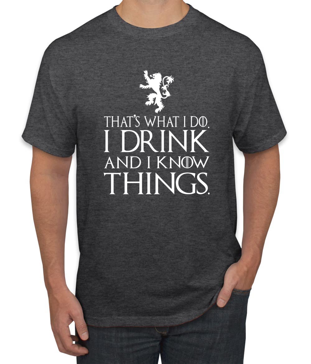 I Drink and I Know Things Tyrion GOT White Pop Culture Men's T-Shirt