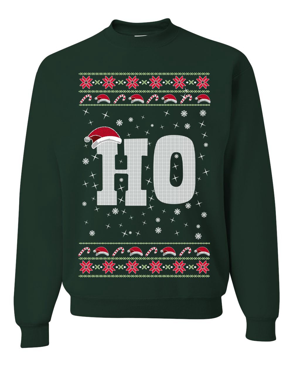 Where my Hos At Santa Ugly Christmas Sweater Unisex Crewneck Sweatshirt