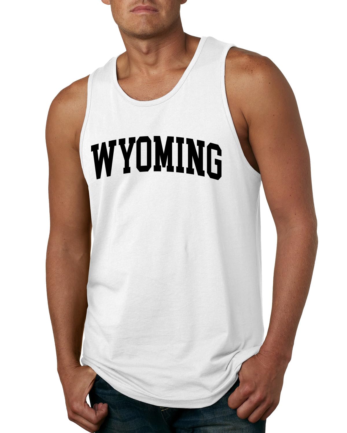 State of Wyoming College Style Fashion Mens Tank Top
