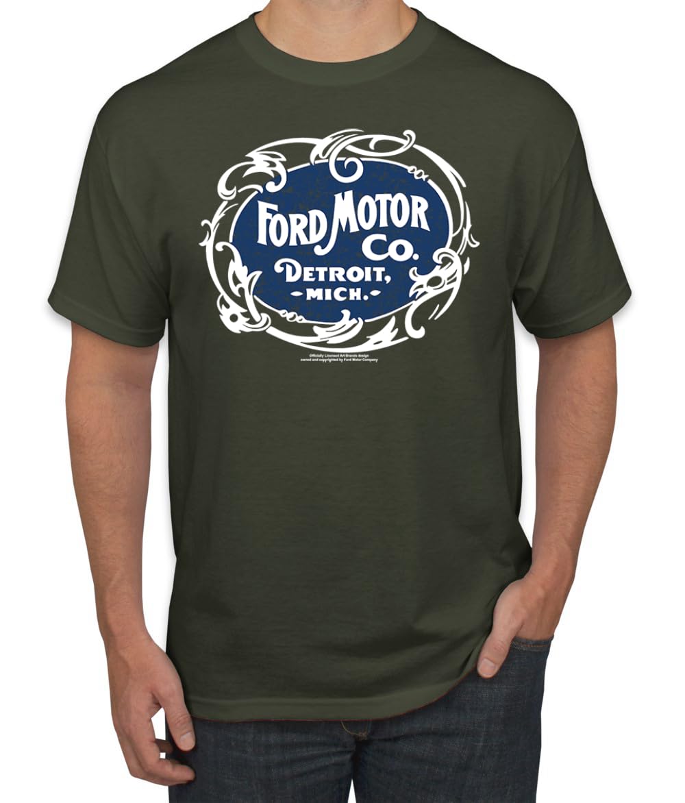 Ford Motor Co Detroit Michigan Classic Vintage Car Company Logo Cars and Trucks Men's T-Shirt
