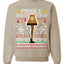 Fragile Leg Lamp Ugly Christmas Sweater Unisex Crewneck Graphic Sweatshirt