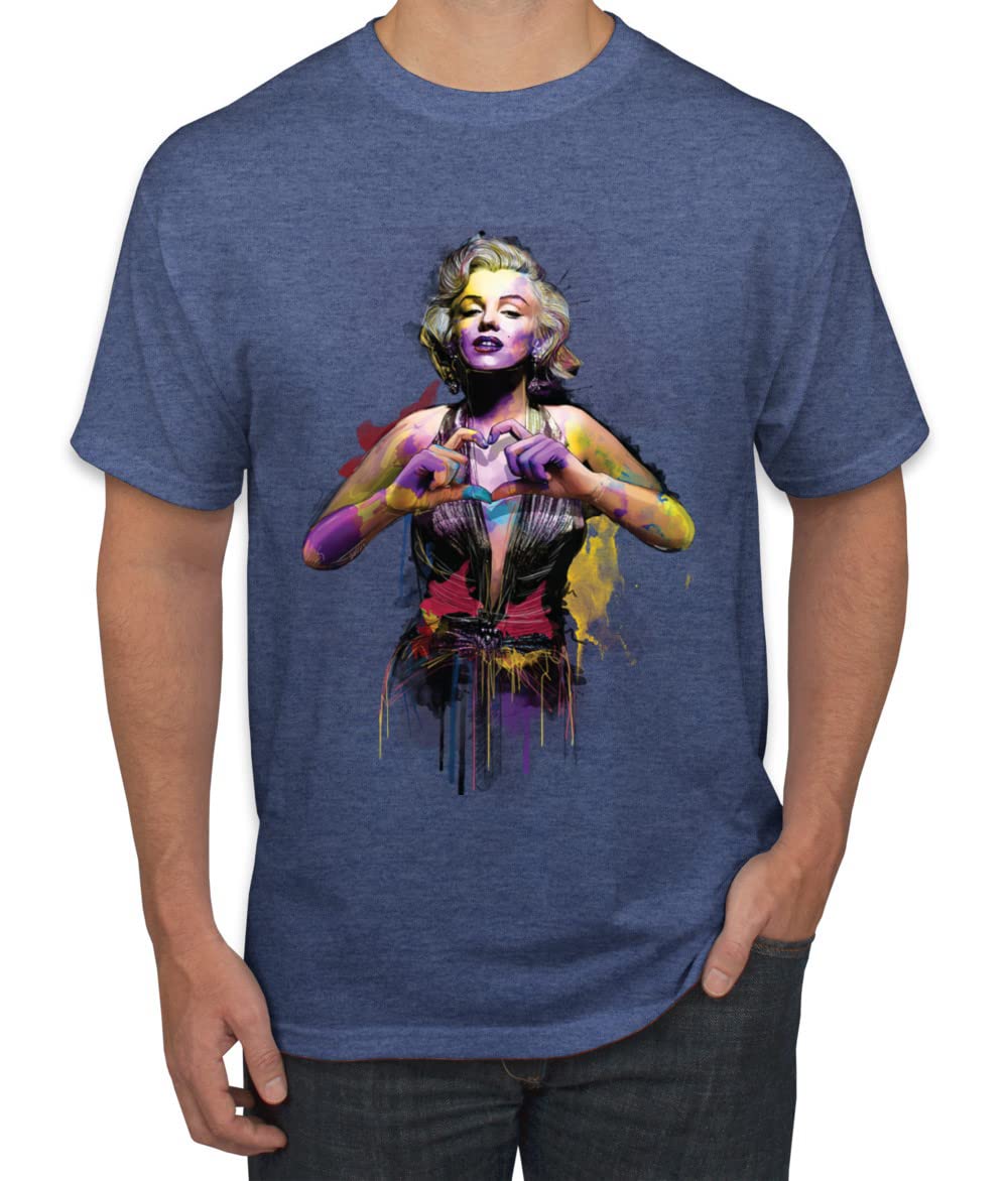 Marilyn Watercolor Love Pop Culture Men's Graphic T-Shirt