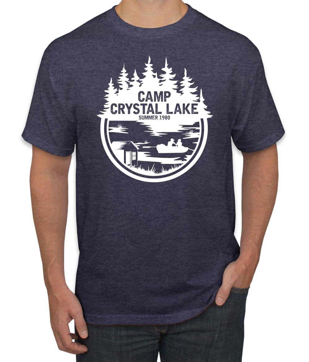 Camp Crystal Lake Retro NJ 80s White Horror Movie Jason Pop Culture Men's T-Shirt