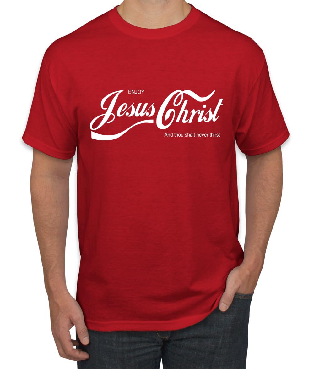 Enjoy Jesus T Shirts Funny Faith Tee Christian T Shirts for Men Inspirational Jesus Cotton Shirt