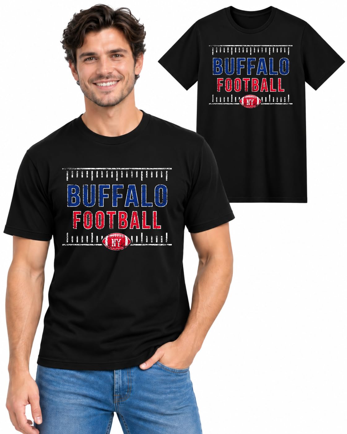 Football Fan City Tee Graphic TShirt for Men and Women Cotton Unisex Tee