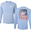 US Flag Ford Bronco Front and Back  Cars and Trucks Mens Long Sleeve Shirt