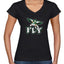 Grease The Poles Broad Street Phil Football Sports Womens Standard V-Neck Tee