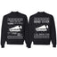 Tree That Big Bend Over and I'll Show You Ugly Christmas Matching Couples Unisex Crewneck Sweatshirt