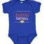 College Football Fan Shirt, Vintage Distressed Field, Retro USA Sports Baby Creeper Boys Girls Infant Bodysuit