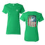US Flag Ford Bronco Front and Back  Cars and Trucks Womens Graphic T-Shirt