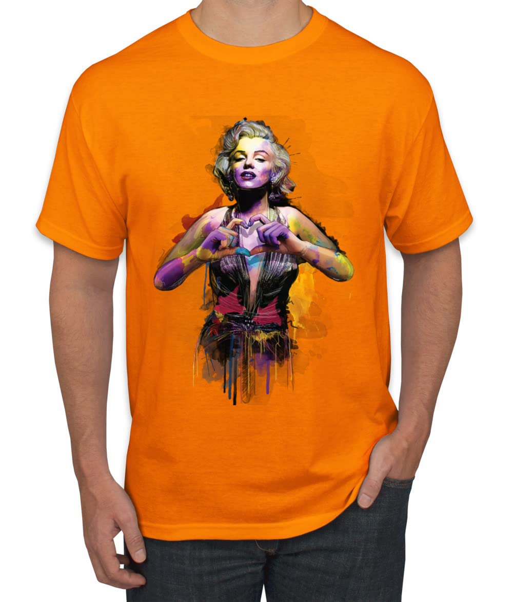 Marilyn Watercolor Love Pop Culture Men's Graphic T-Shirt