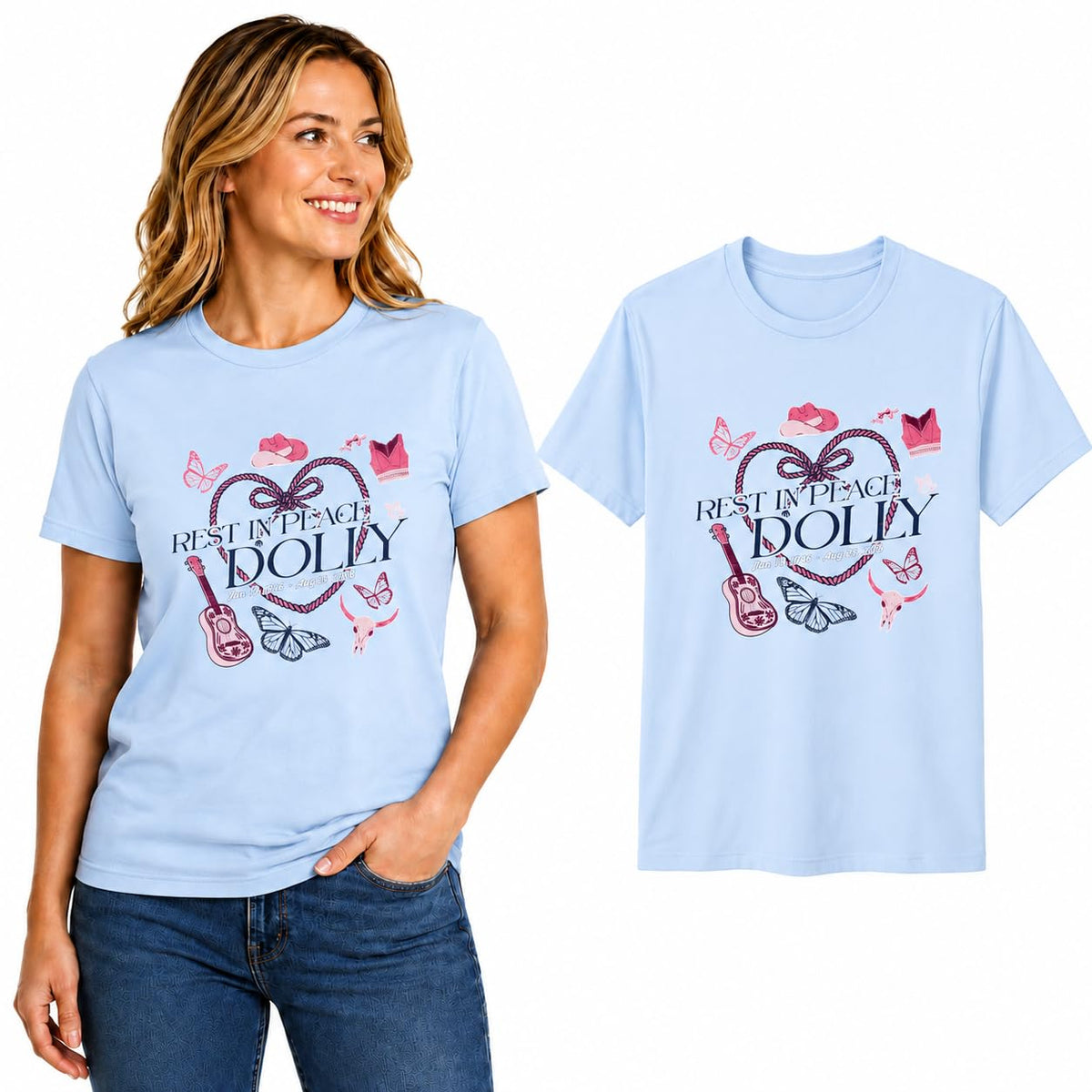 Queen of Country Music RIP Tee Memorial Tribute Pop Culture Men's T-Shirt